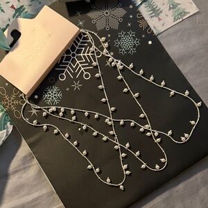 Chic White Beaded Hair Accessory